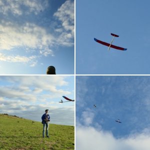 Slope soaring on a hill